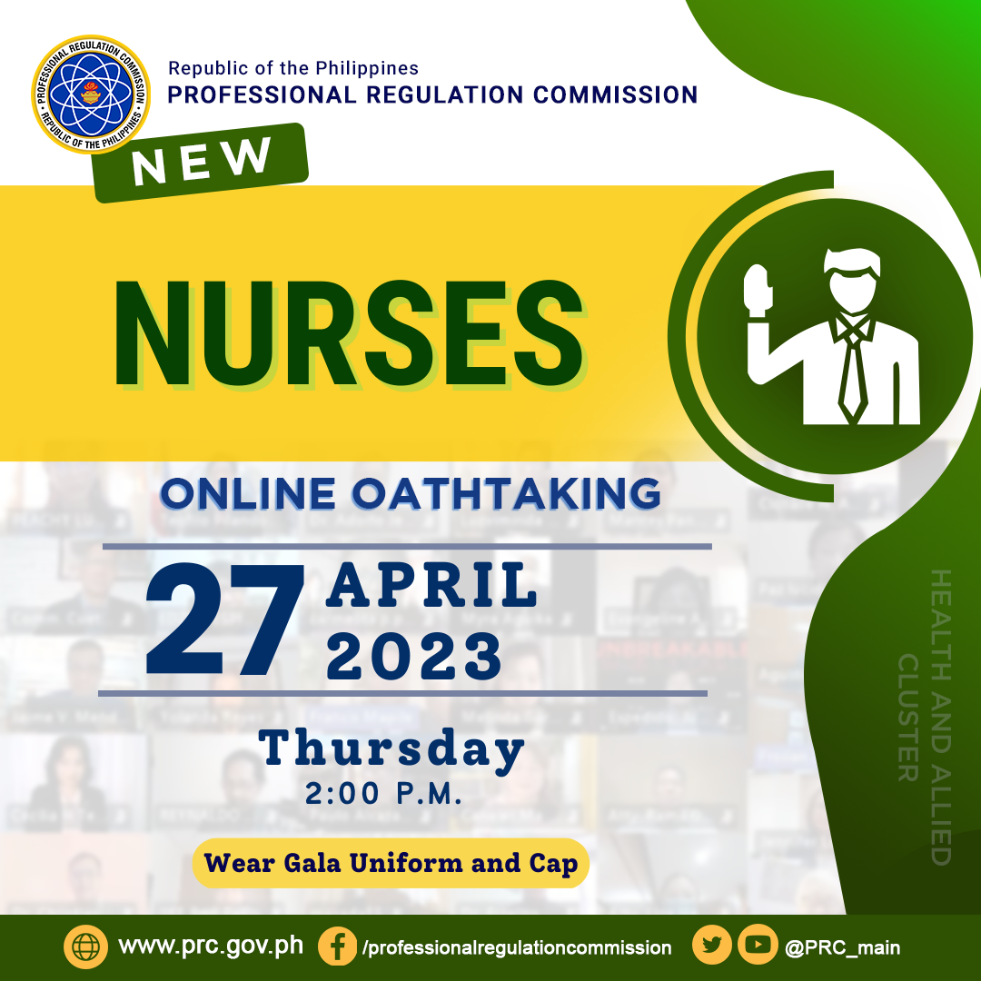 Online Oathtaking of The New Nurses Professional Regulation Commission